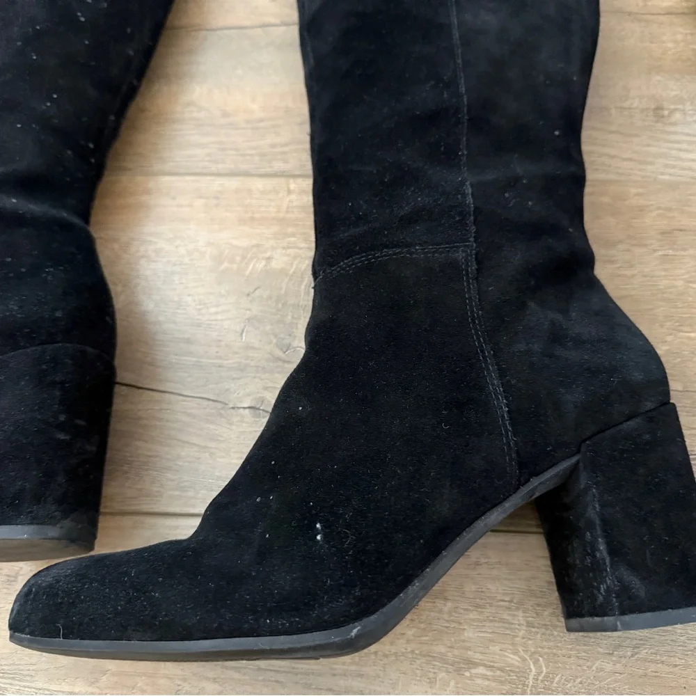 Franco Sarto Black Over-the-Knee Boots, Size 9